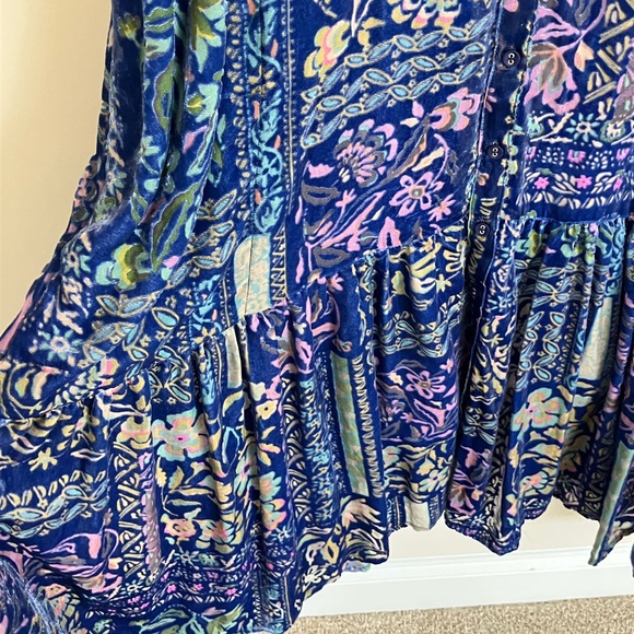 Johnny Was Floral Blue Midi Dress - Picture 7 of 15